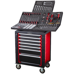 Kinbox 232 PCS EPS Tray 7-Drawer Pro Trolley Durable Versatile Tool Set for DIY/pro Use