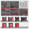 Kinbox 232 Piece EPS Tray Professional Handcart Durable Multifunctional Tool Kit, Upgraded Metal Panel, Supports Customization