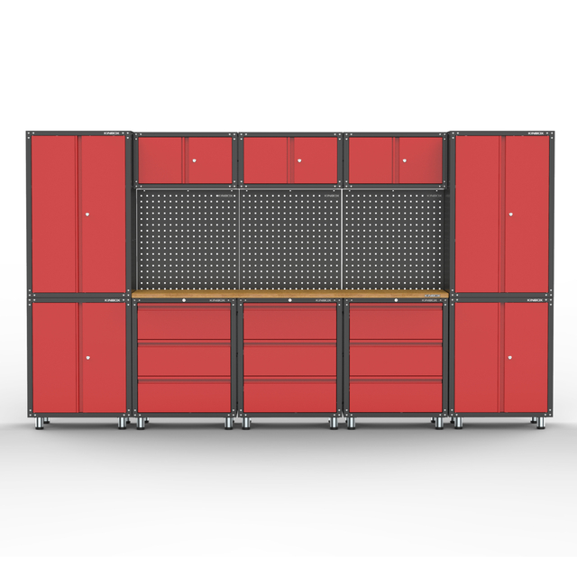 Kinbox Home 14 Piece Recommended Combinations Garage Storage System Garage Tool Cabinet Supports Customized DIY