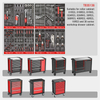 Kinbox 138 Piece BMC Tray Professional Handcart Durable Multifunctional Upgraded Metal Panel Supports CustomizationTool Kit