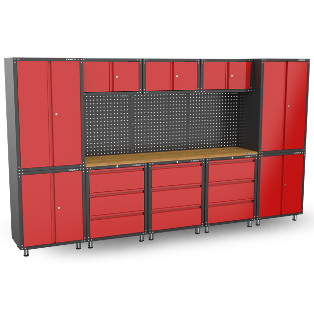 China Kinbox Overhead 14PCS Garage Steel Cabinet for Home