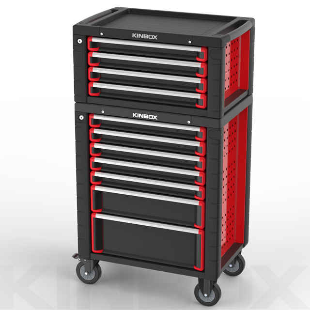 Kinbox 11-Drawer Rolling Tool Box, Rolling Tool Chest with Drawers and Wheels, Tool Storage Cabinet with 4 Swivel Wheels