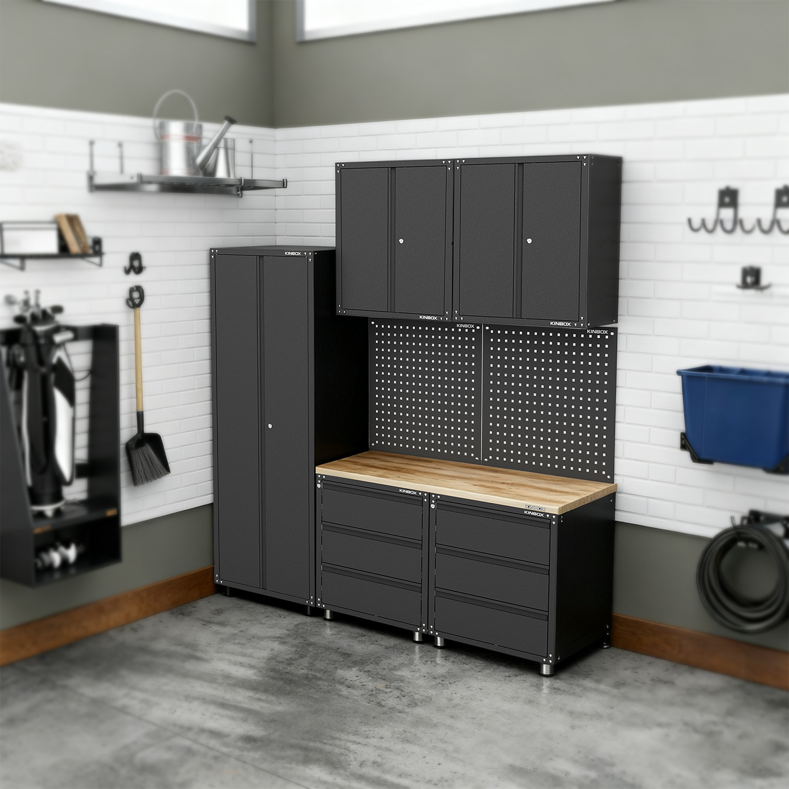 How does a garage storage cabinet prevent tool oxidation?