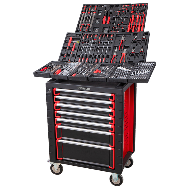Kinbox 248 Piece BMC Tray Professional Handcart Durable Multifunctional Tool Kit Supports Customization