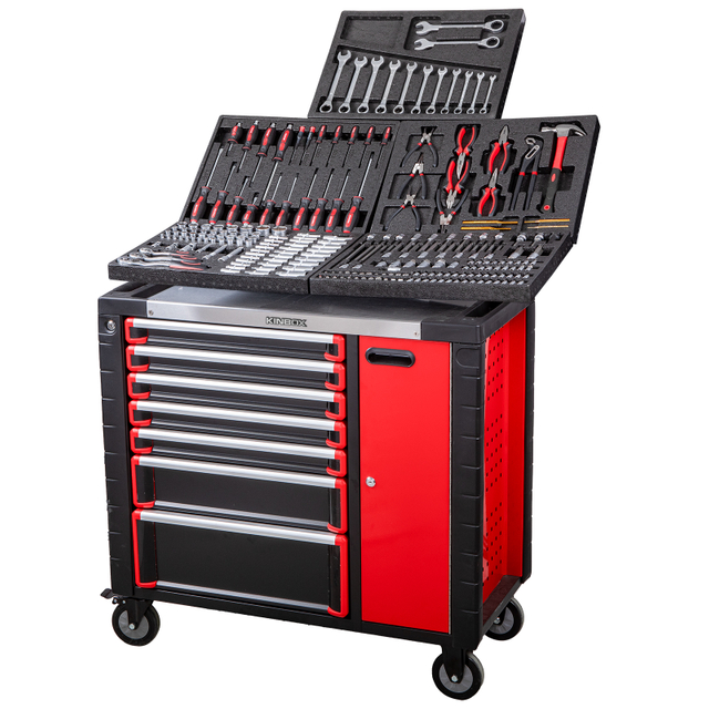Kinbox 232 Pieces EPS Tray Professional Handcart, Durable and Multifunctional Tool, with Enlarged and Widened Size