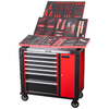 Kinbox Professional Tool Cart with Customizable EVA Tray - Heavy-Duty Metal Panel, Multifunctional Storage & All-in-One Tool Kit Organization