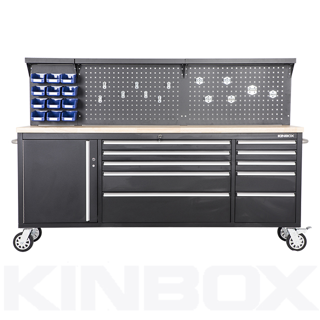 84 Inch Durable Heavy Duty Tool trolley with Pegboard For Garage Maintenance 