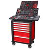 KINBOX 7-Drawer Rolling Tool Cabinet | Multi-Functional Garage Storage Cart with BMC Tray