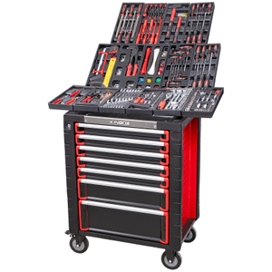 Kinbox 455 Piece BMC Tray Professional Handcart Durable Multifunctional Tool Kit, Upgraded Metal Panel, Supports Customization