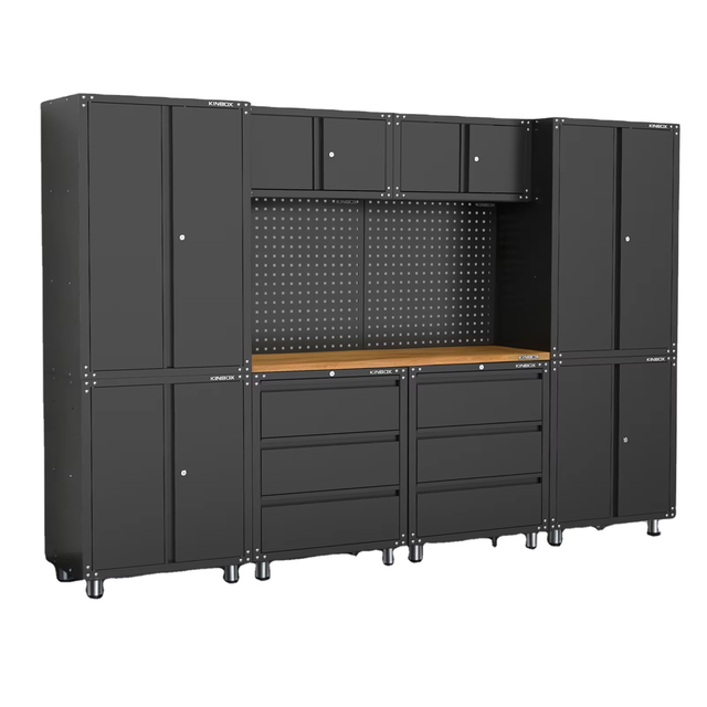 Home Garage 11-Piece Tool Cabinet & Trolley Powder Coated Metal Supports Customizable Features Locking System OEM/ODM/OBM