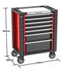 01RS3M7 Kinbox 7-Drawer Stainless Steel Rolling Tool Cabinet