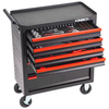 14RS24E6 6-Drawer Garage Workstation Tool Cabinet with Wood Top